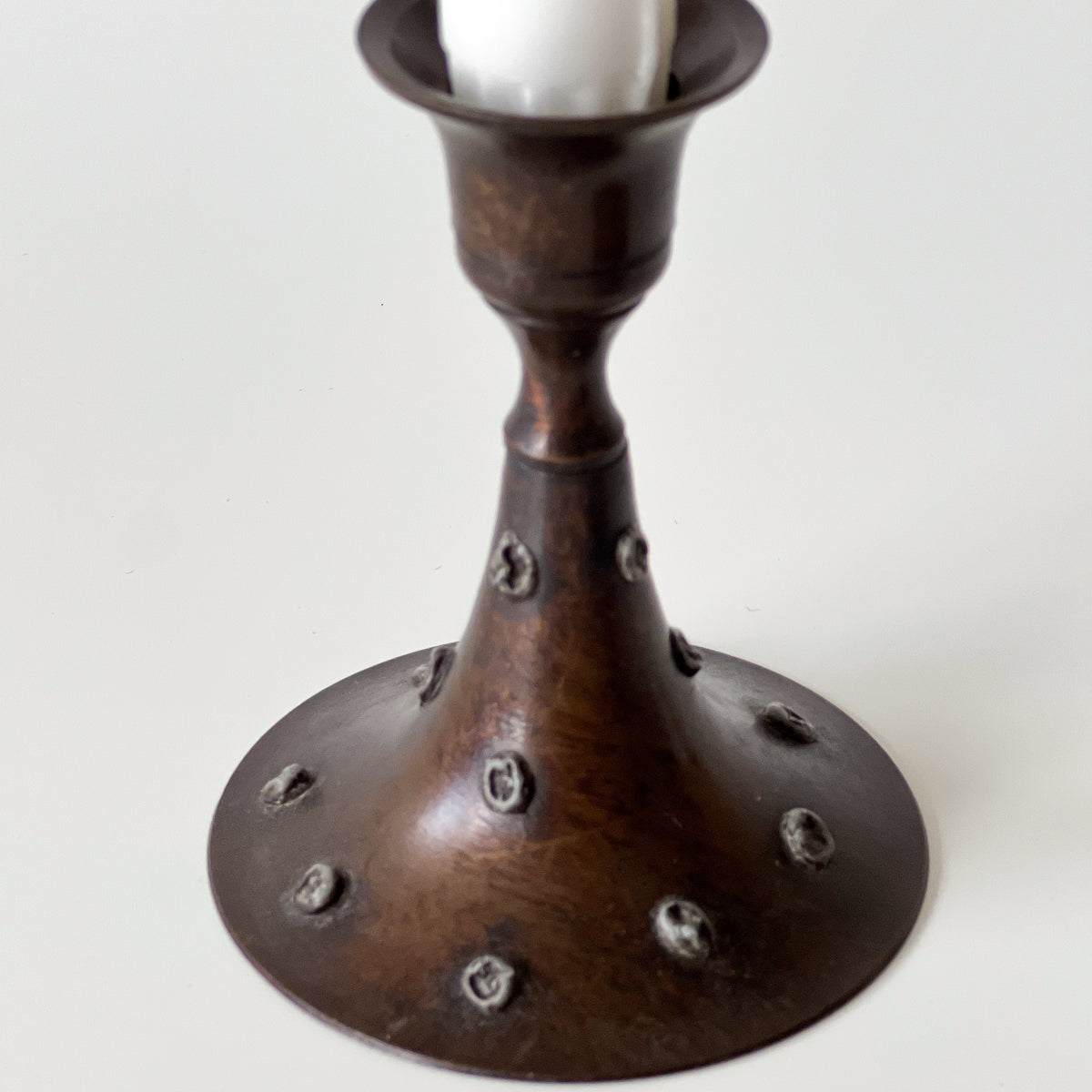 vintage metalen kandelaars – set van 2 – donker koperpatina Noii HOME
