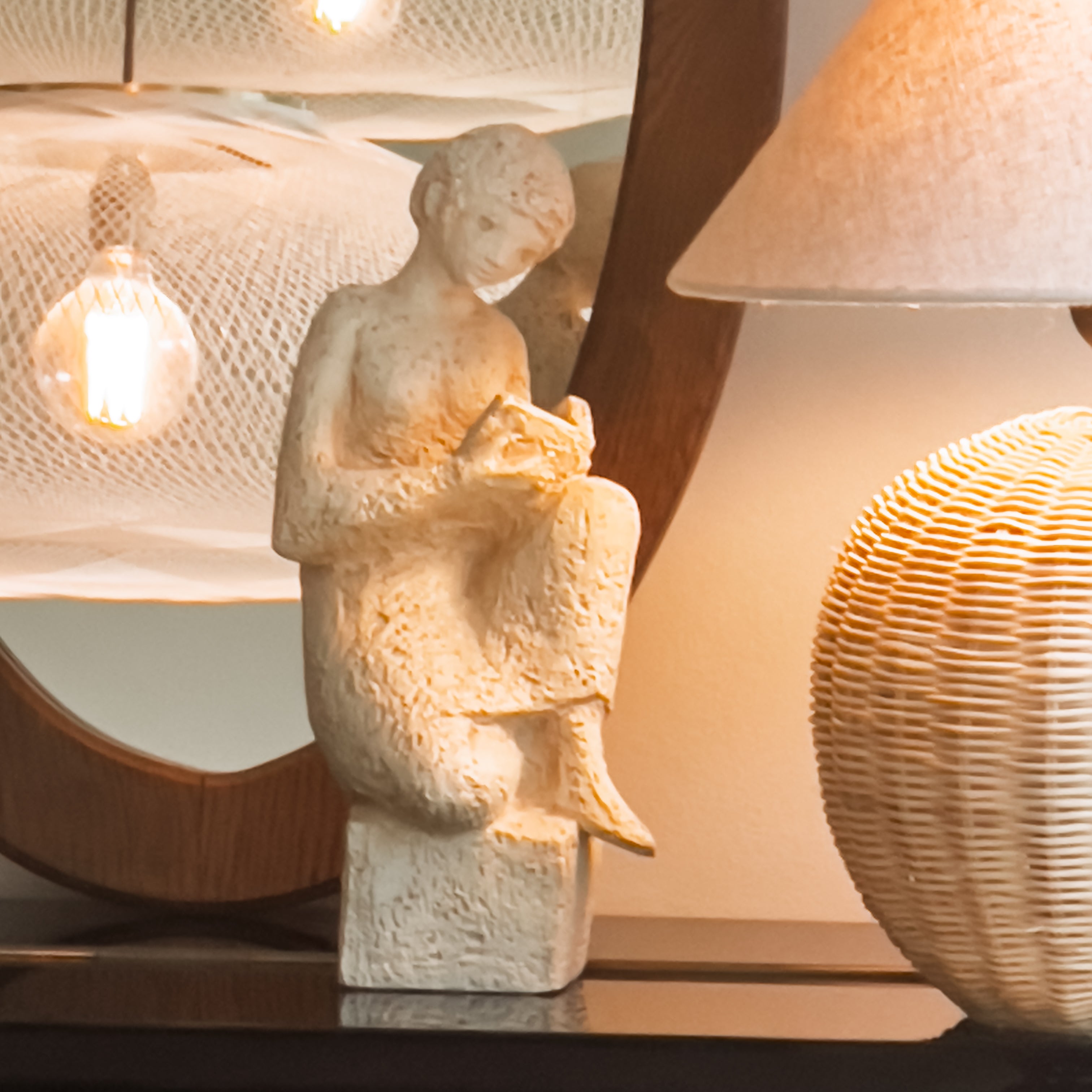 vintage sculptuur vrouw met boek – marendo sculptures nederland - 28 cm Noii HOME