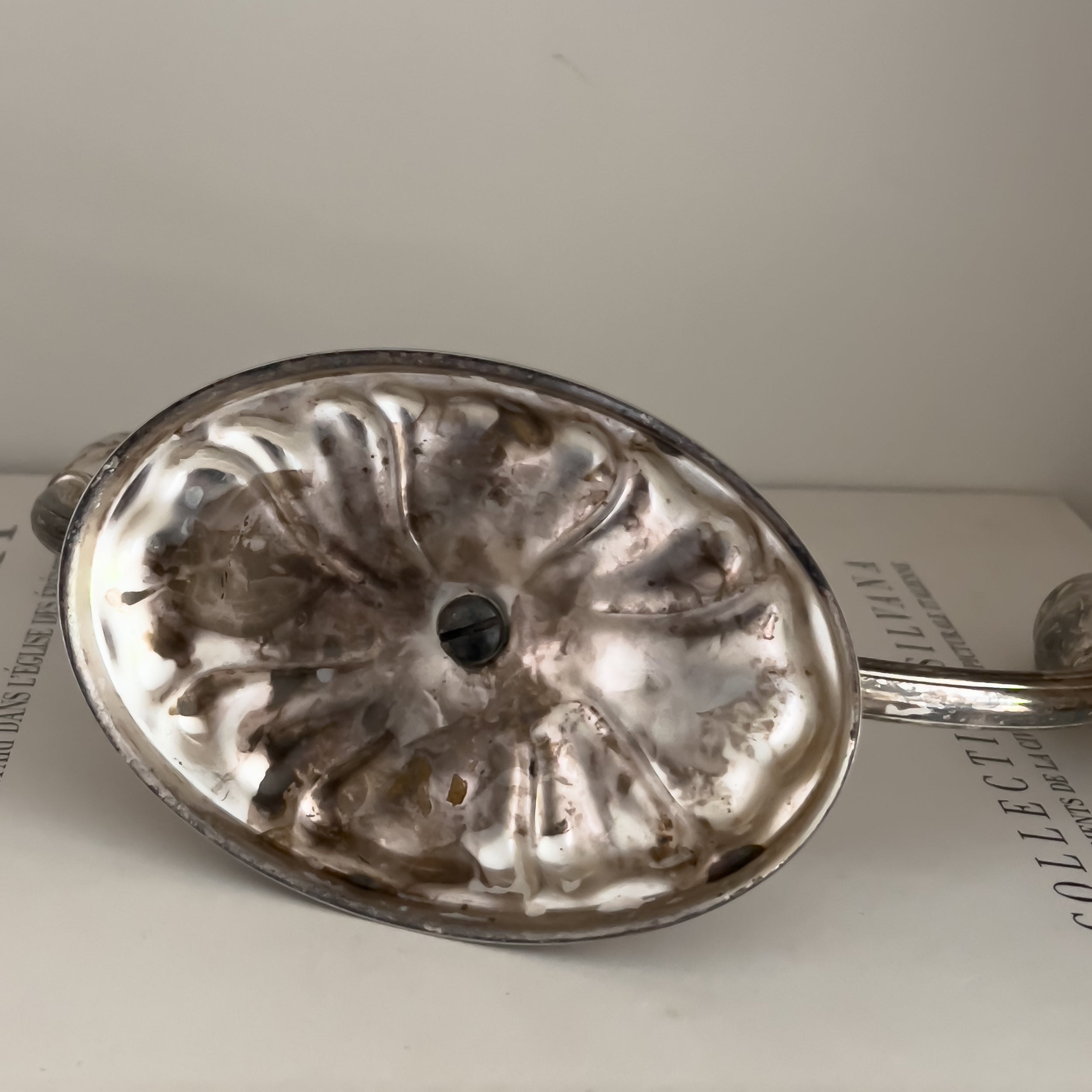 vintage verzilverde kandelaar met drie armen – Quist, Duitsland ca. 1950 Noii HOME