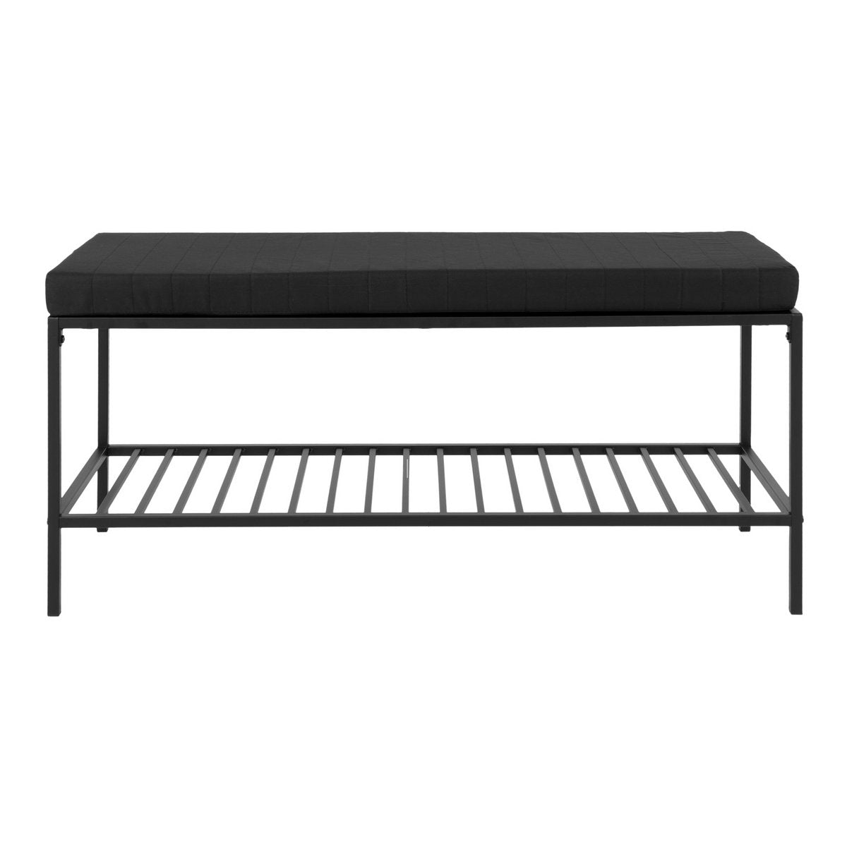 Vita Bank - zwart, staal, 100x36x48,5cm House Nordic ApS