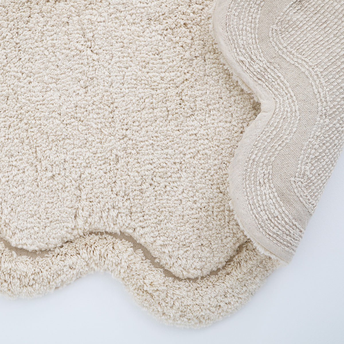 Wasbaar katoenen kindervloerkleed SWEET APRIL ECRU Nattiot