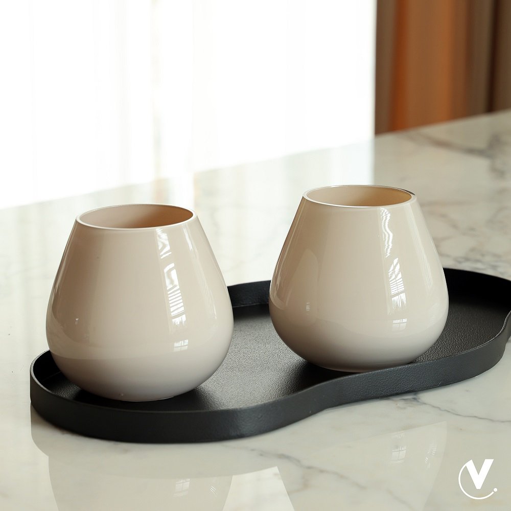 Waxinelichthouder - Tasman XS ivory (set van 2 stuks) Vase The World