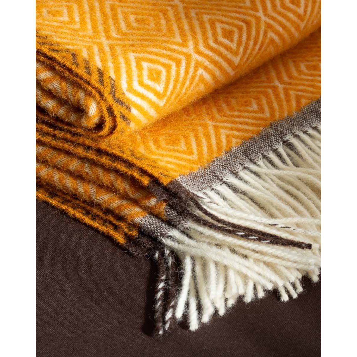 Wol gooi deken venezia geel MoST Blankets