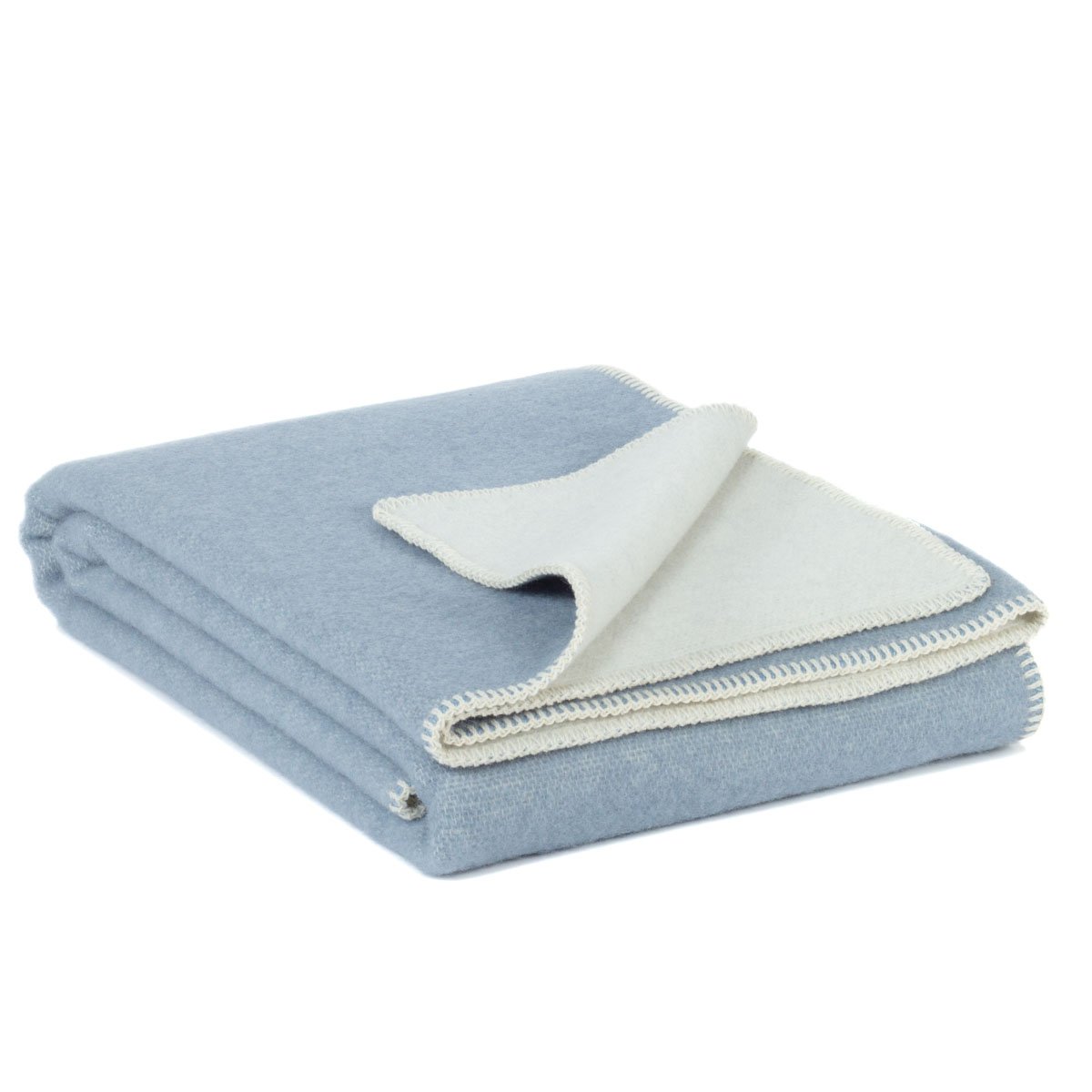 Wollen beddeken BLAUW FOG -  100% Nieuw-Zeelandse wol MoST Blankets