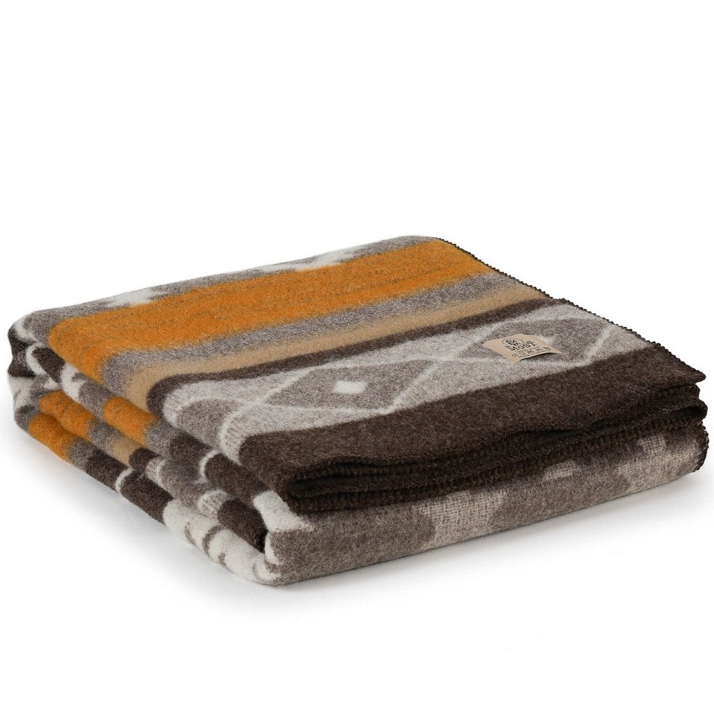 Wollen beddeken TRIBE - dubbel - brons MoST Blankets