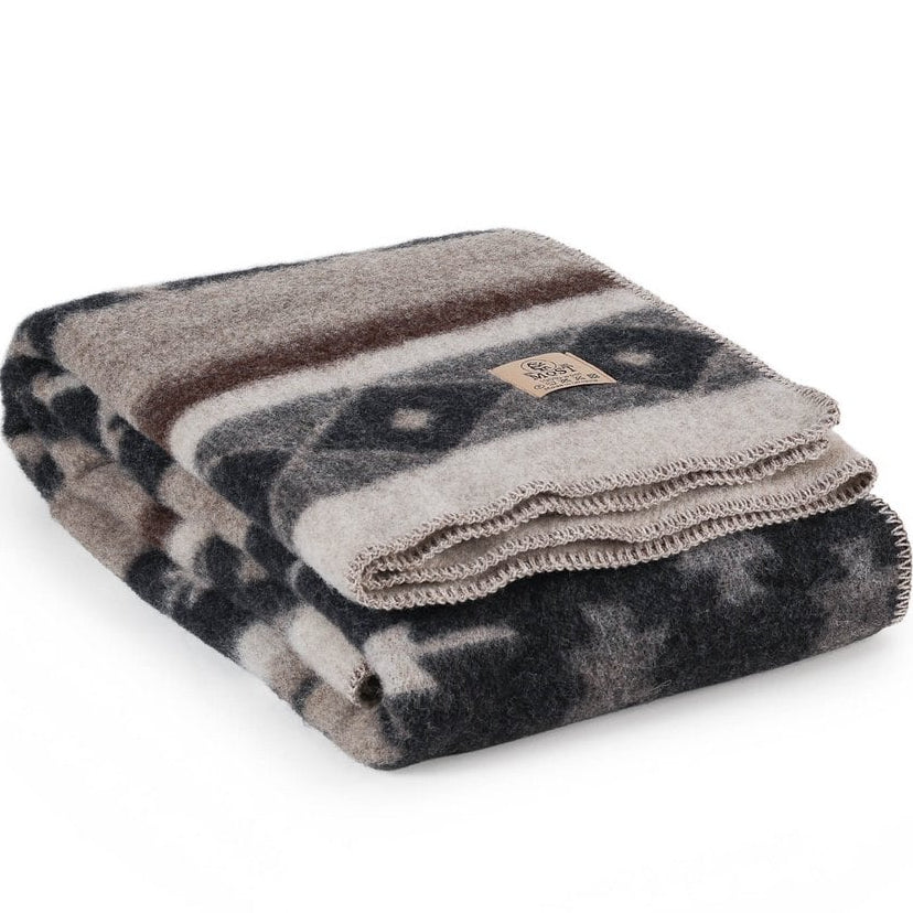 Wollen beddeken TRIBE - eenpersoons - beige MoST Blankets