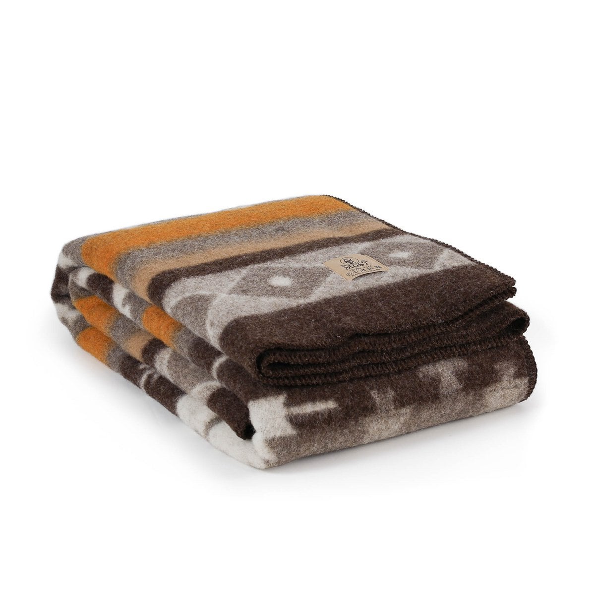 Wollen beddeken TRIBE - eenpersoons - brons MoST Blankets