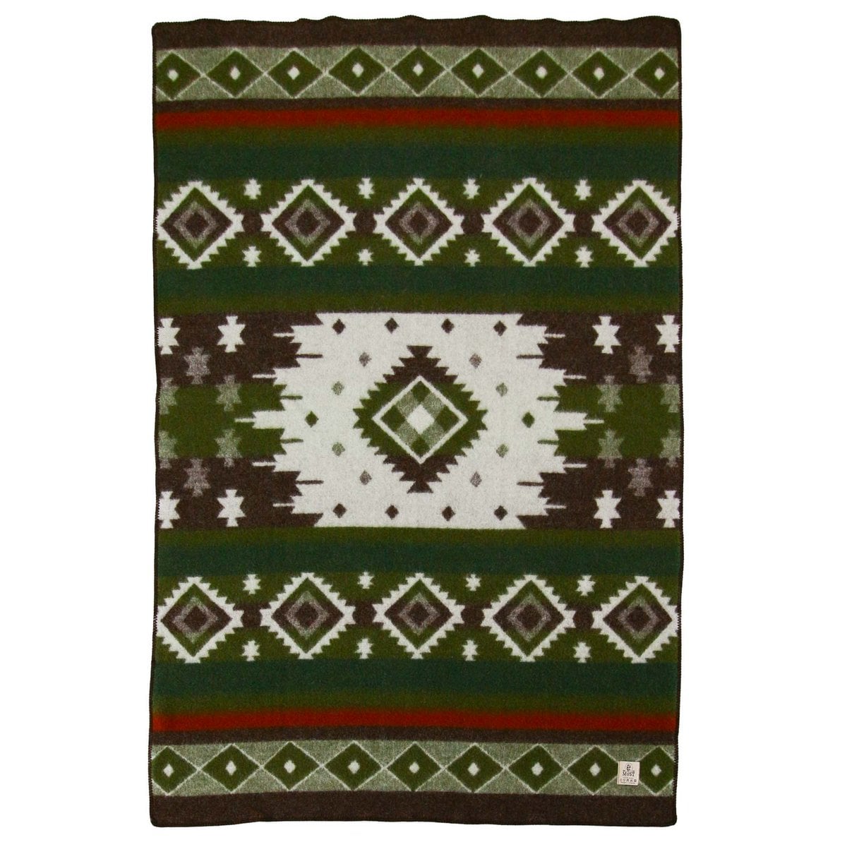 Wollen beddeken TRIBE - eenpersoons - groen MoST Blankets