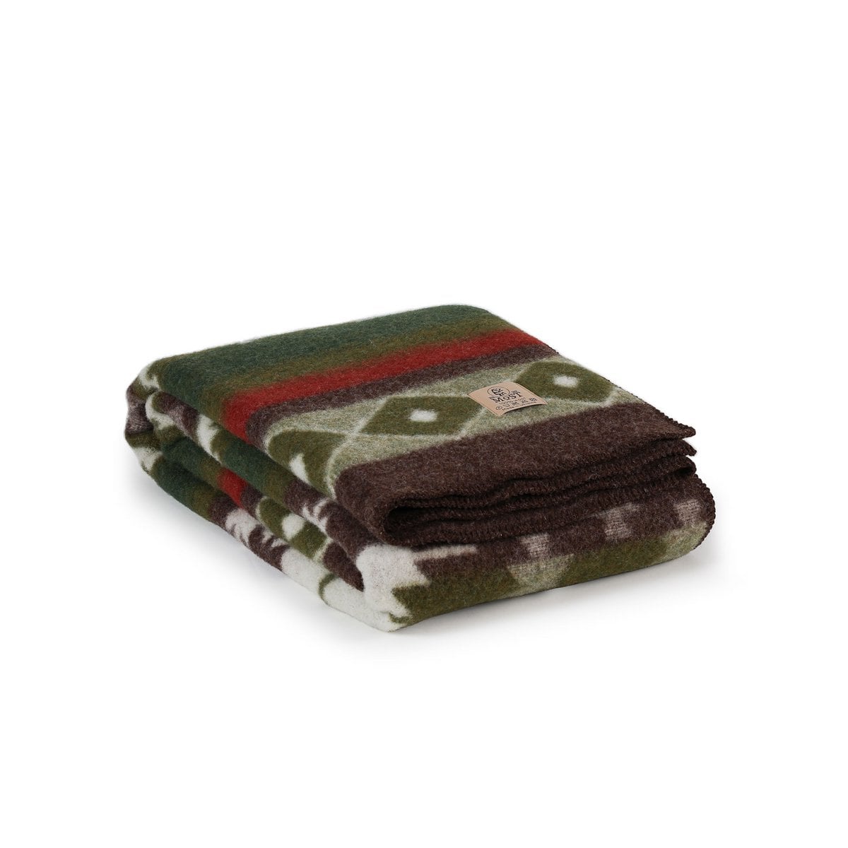 Wollen beddeken TRIBE - eenpersoons - groen MoST Blankets