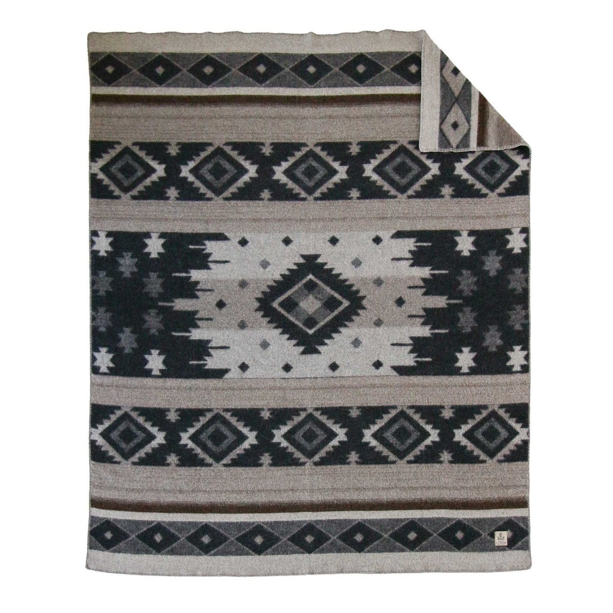 Wollen beddeken TRIBE - tweepersoons - beige MoST Blankets