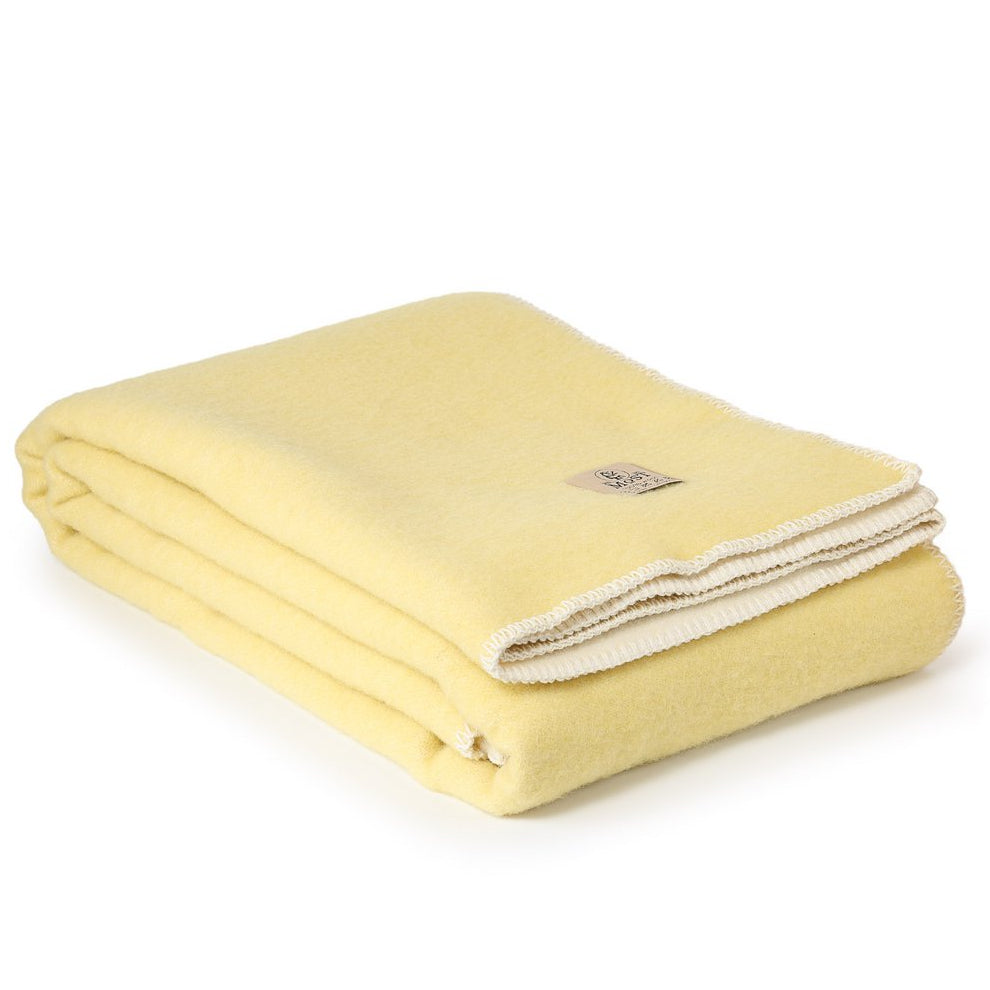 Wollen bedloper LEMON - 130 x 250 cm MoST Blankets