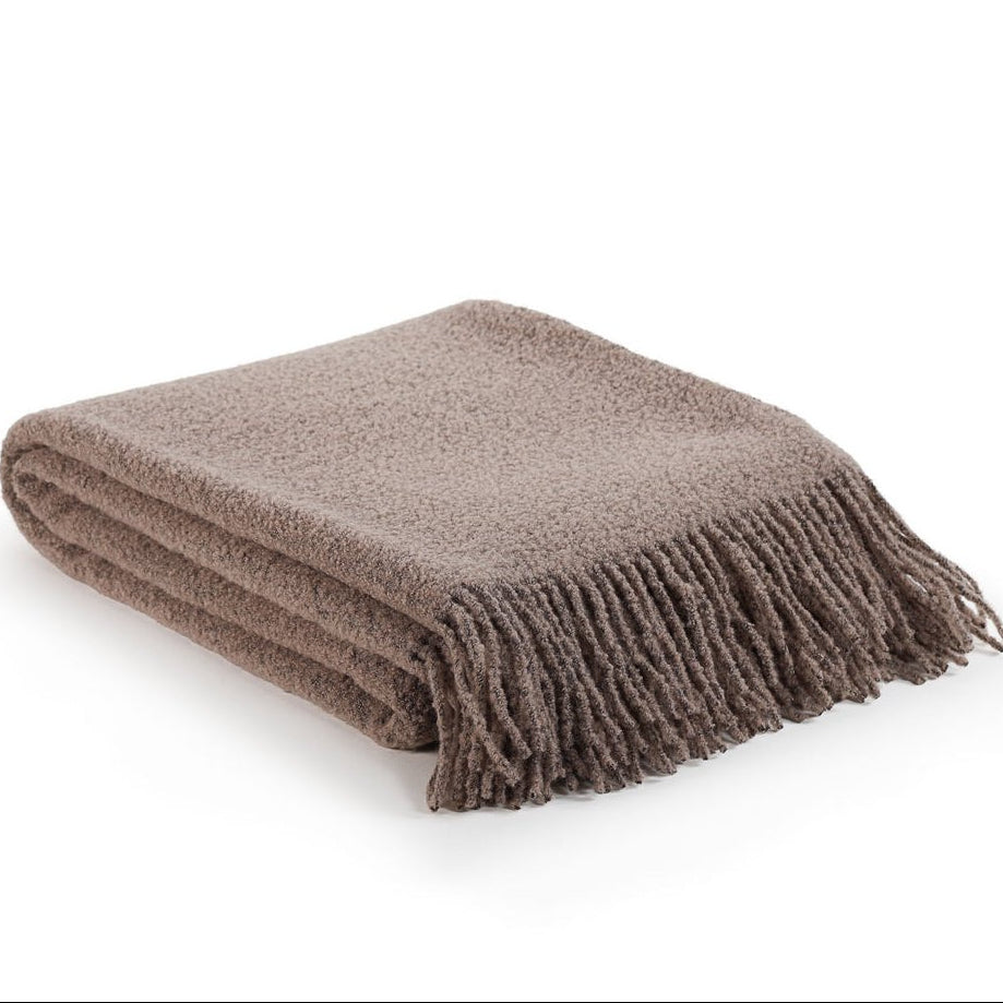Wollen Boucle deken PARIS cappuccino MoST Blankets