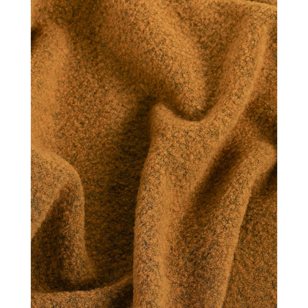 Wollen bouclé deken PARIS mosterdgeel MoST Blankets