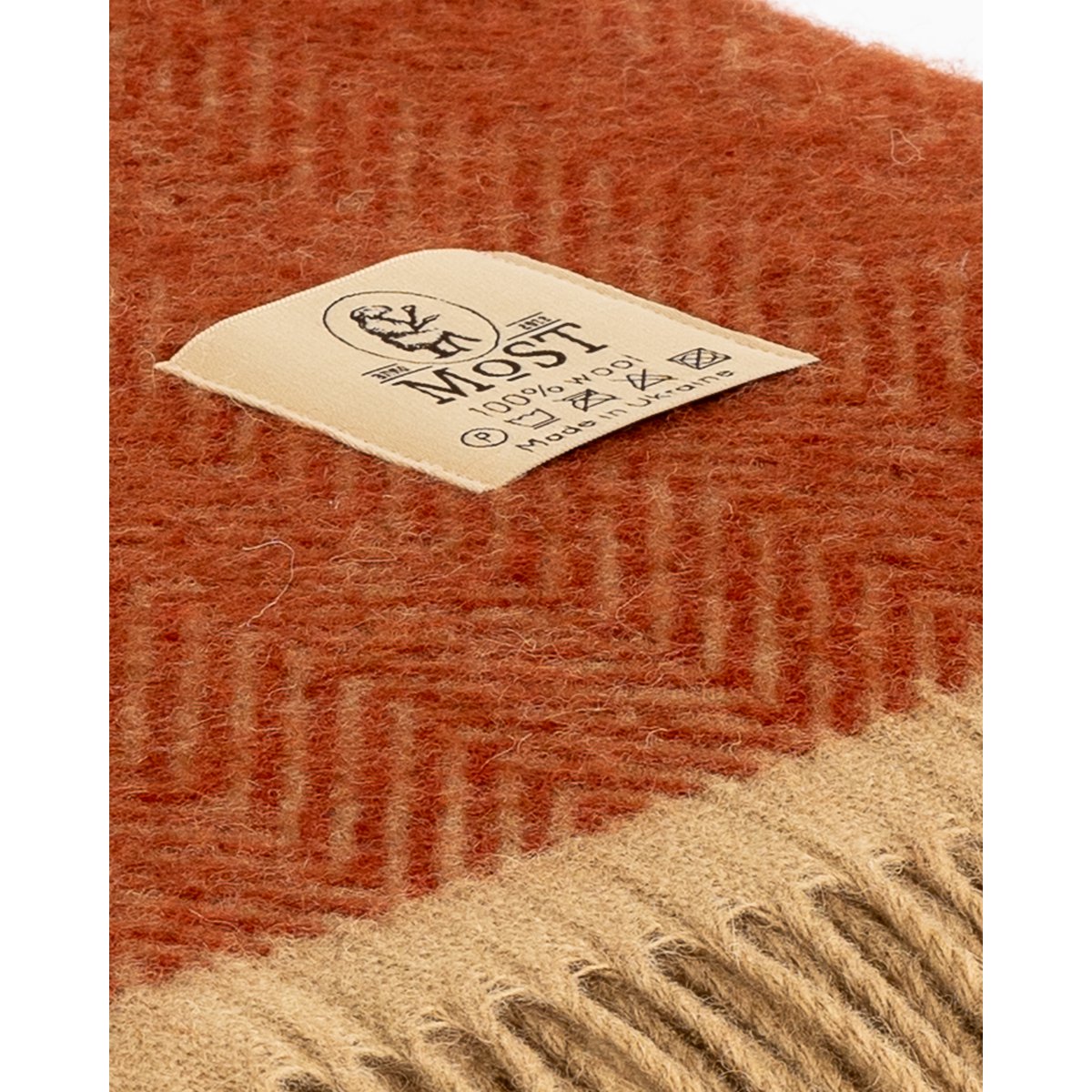 Wollen deken Denver donker terra – 100% wol – 140 × 200 cm – MoST Blankets MoST Blankets