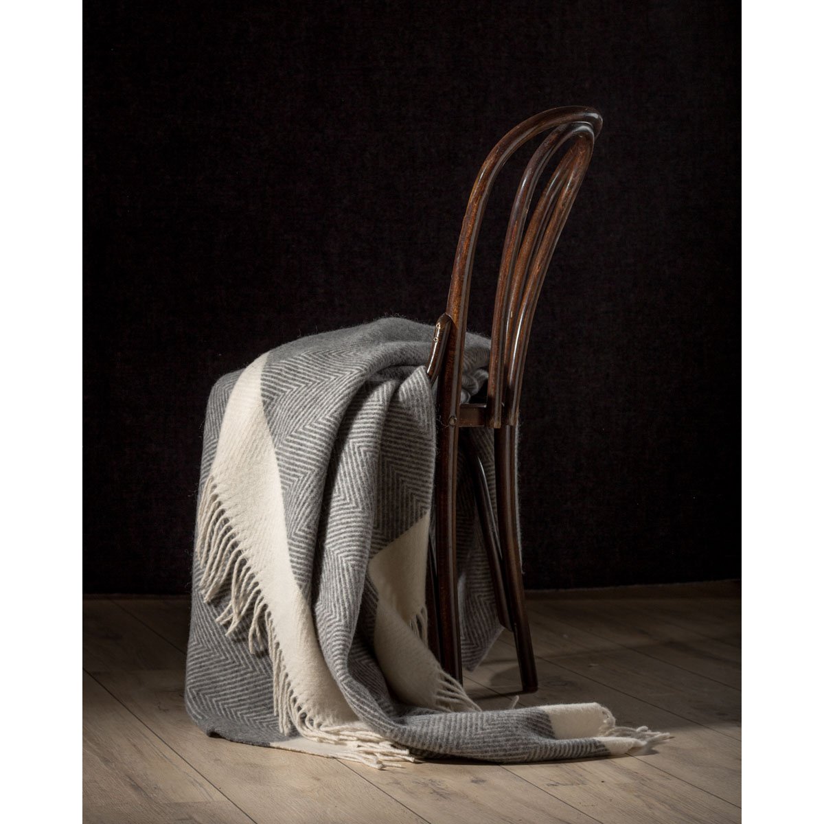 Wollen deken FLORENCE grijs MoST Blankets