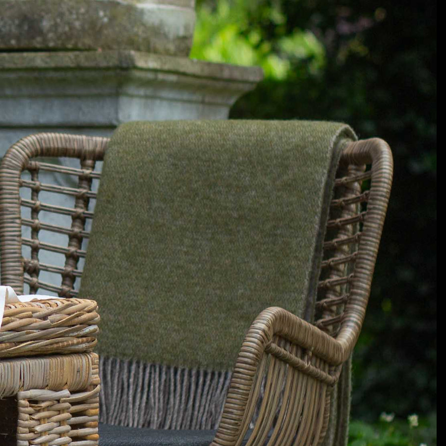 wollen plaid – moss – mosgroen - most blankets MoST Blankets