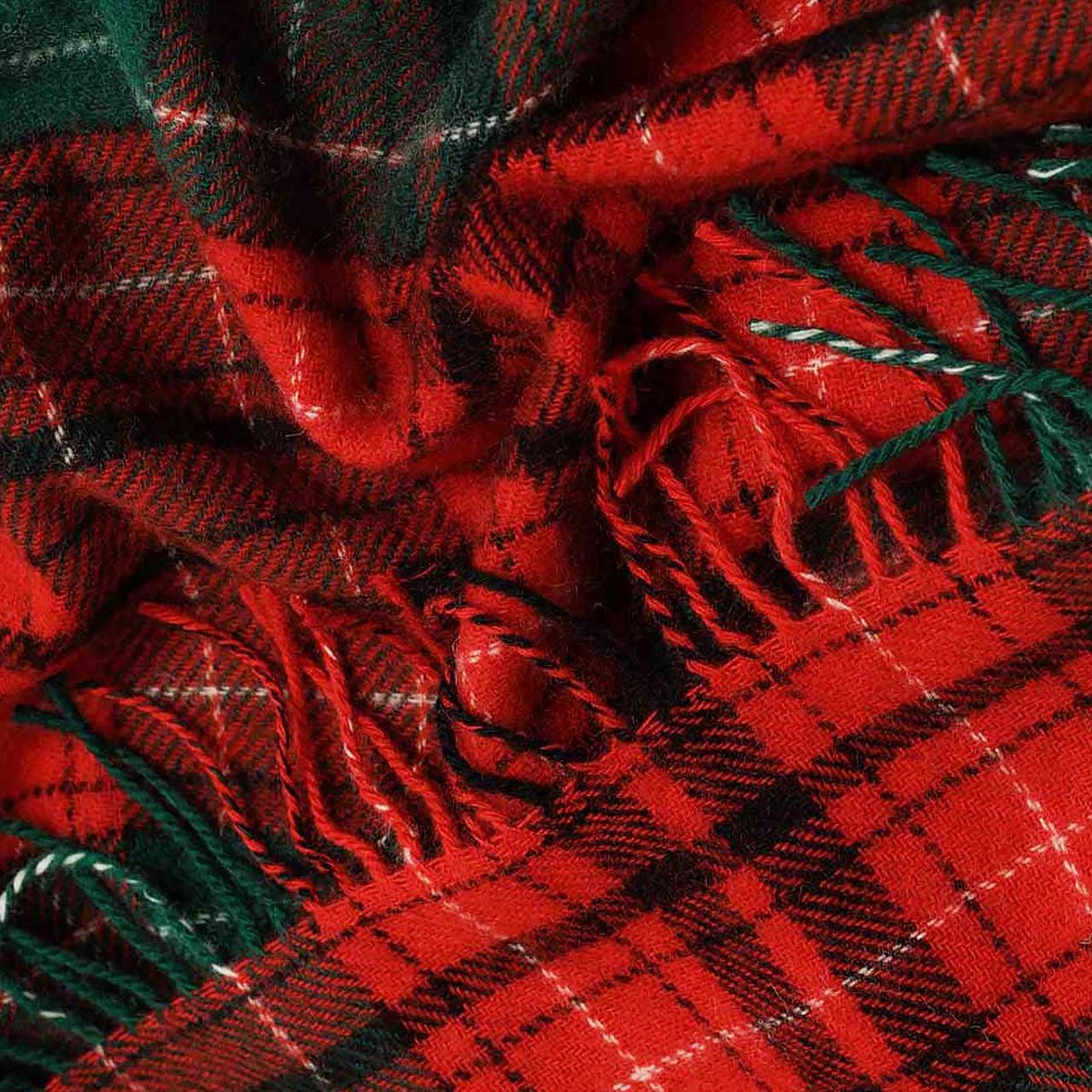 Wool Throwd Tartan Noel - rood, groen MoST Blankets