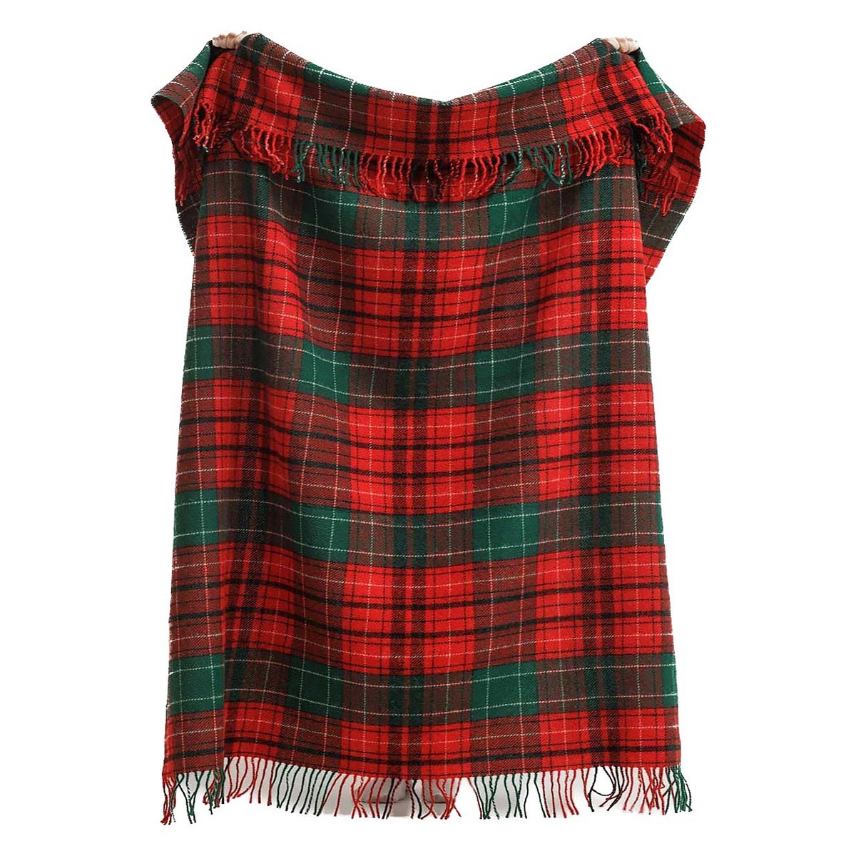 Wool Throwd Tartan Noel - rood, groen MoST Blankets