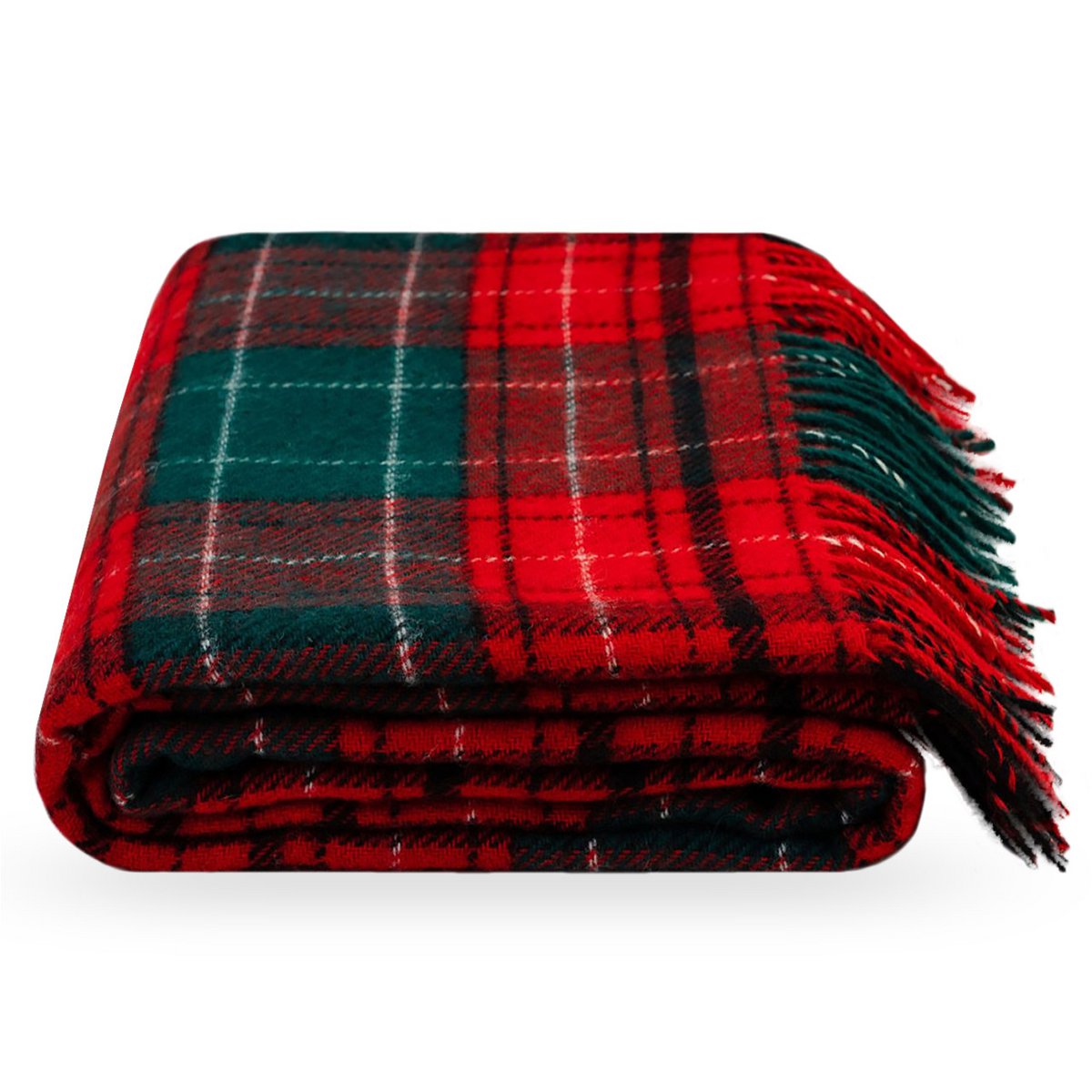 Wool Throwd Tartan Noel - rood, groen MoST Blankets