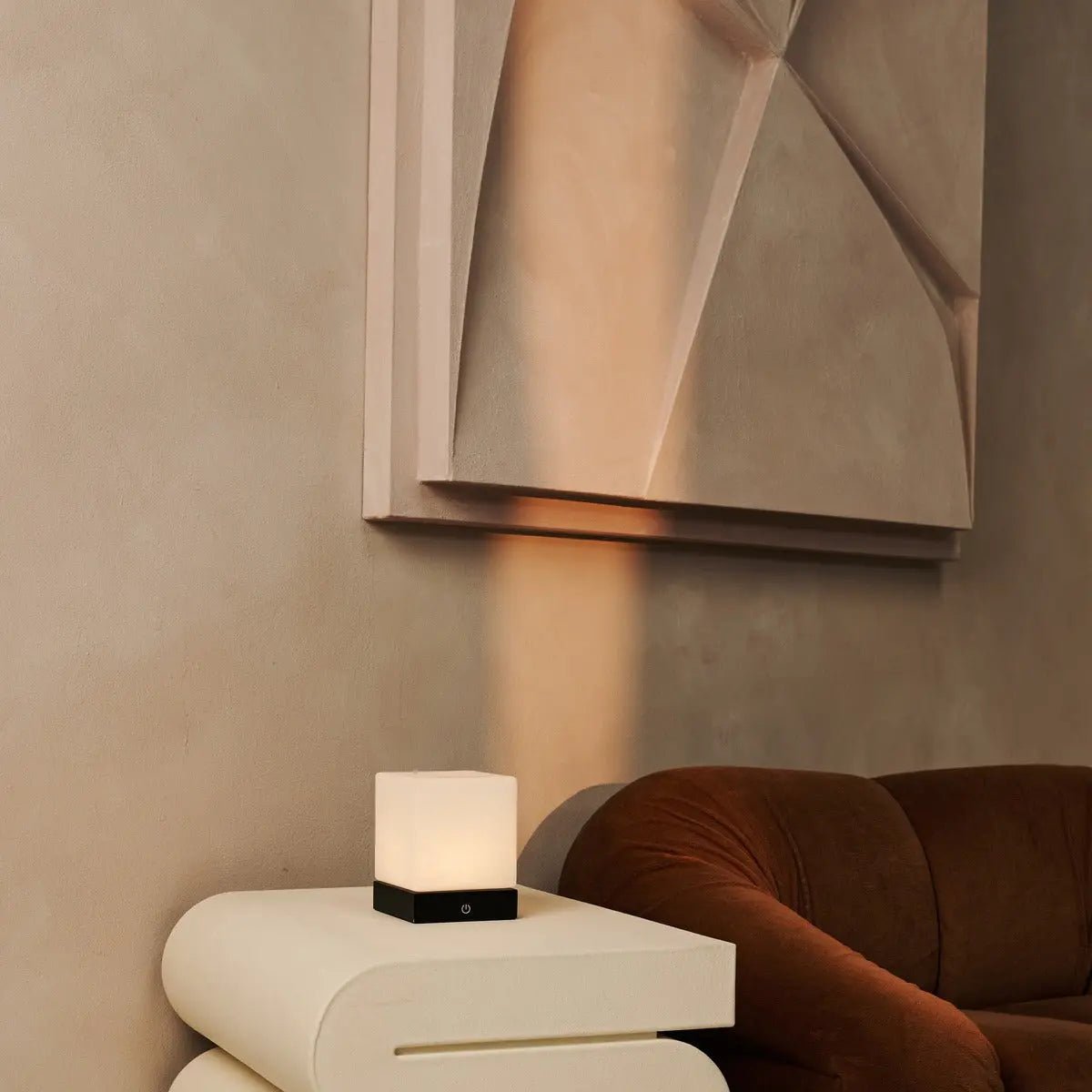 yce zwarte snoerloze houten lamp, tavellio amsterdam Tavellio - Amsterdam