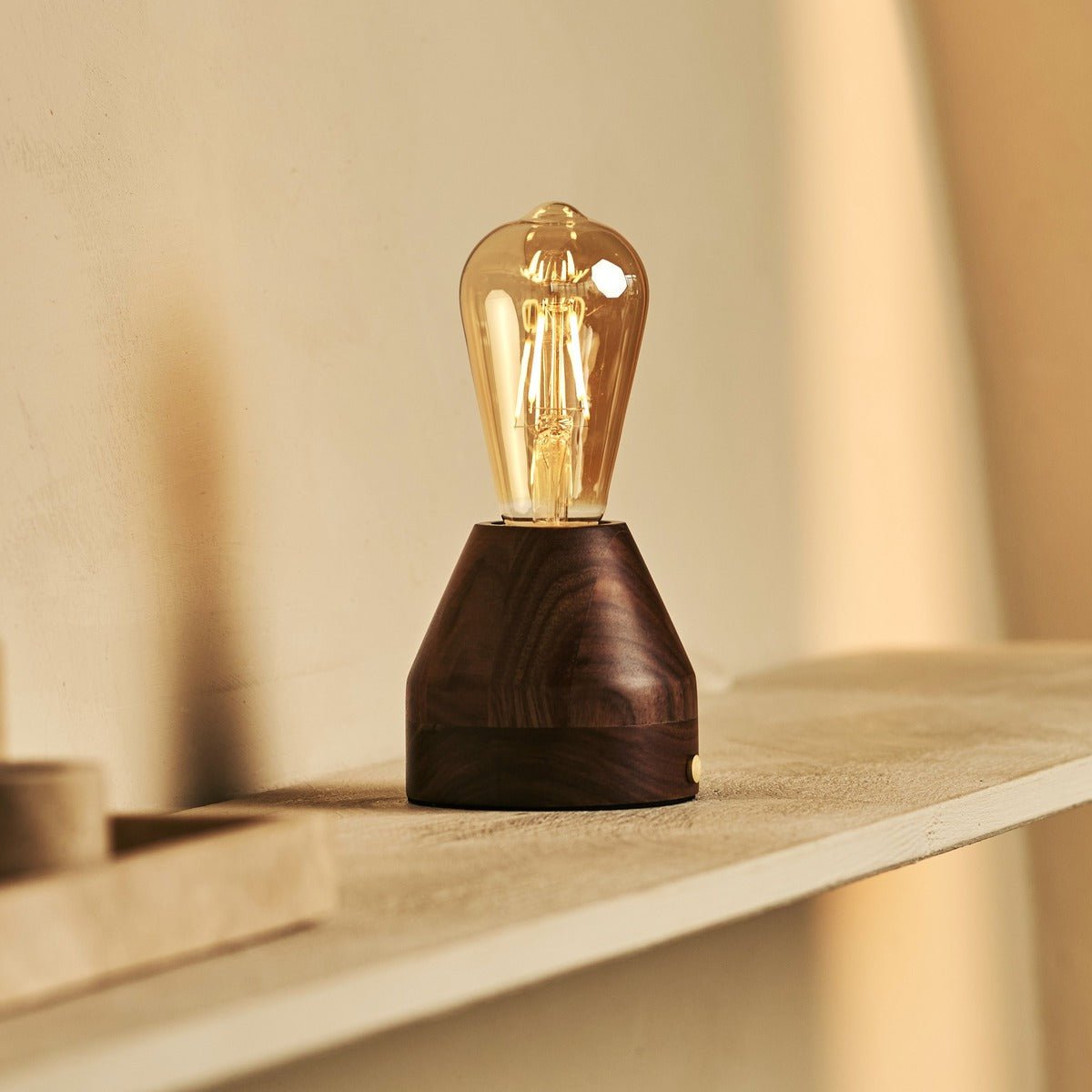 ZAVI WALNAUT Oplaadbare LED-tafellamp-Draadloos, dimpelbare, 100-uur batterij Tavellio - Amsterdam