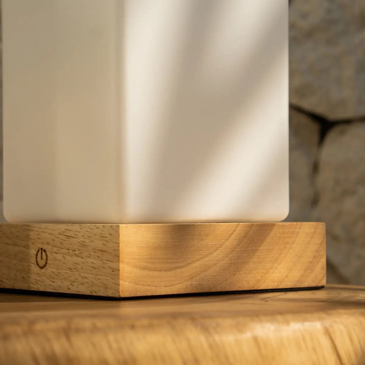 Zayn lichtbruine houten oplaadbare lamp L Dimmable & draadloze en goede batterij Tavellio - Amsterdam