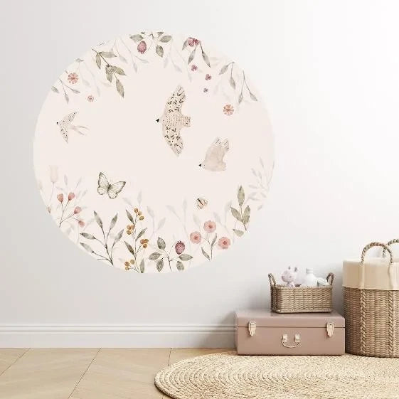 zelfklevende behangcirkel – spring garden – beige – ellie studio ELLIE Studio